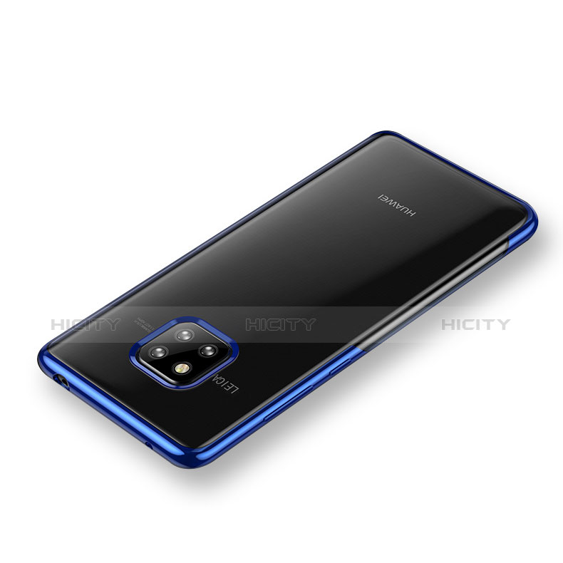 Funda Silicona Ultrafina Transparente para Huawei Mate 20 Pro Azul