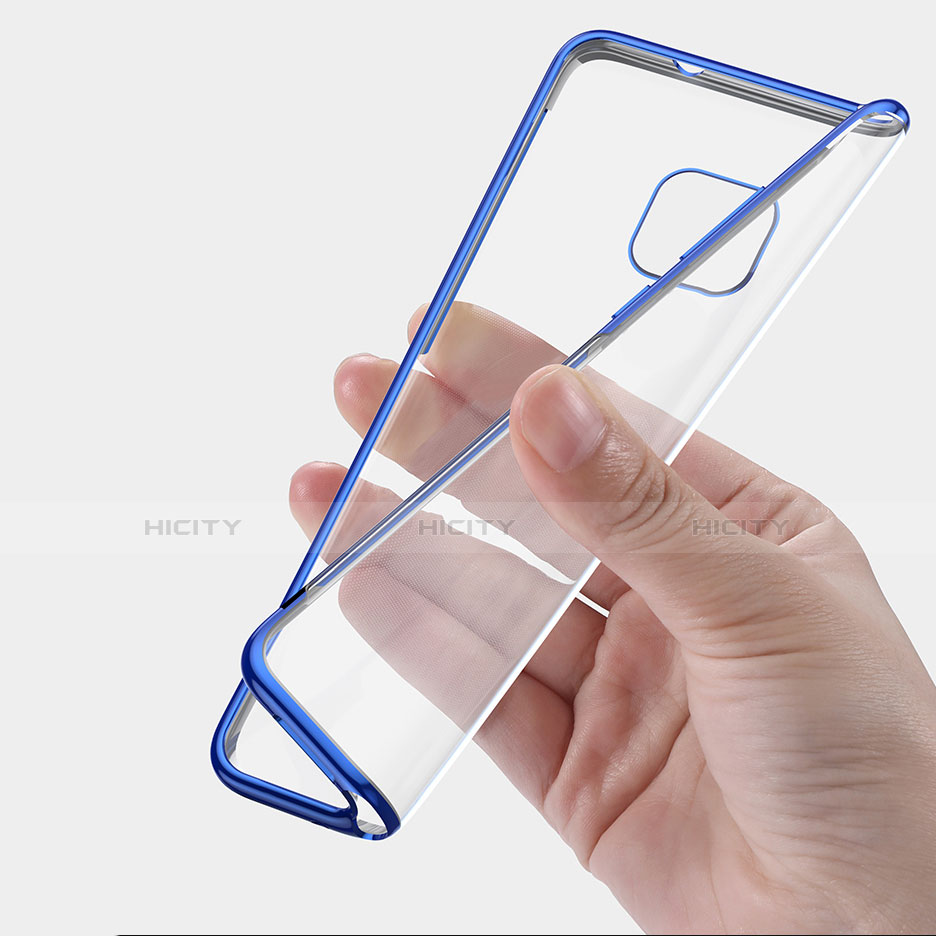 Funda Silicona Ultrafina Transparente para Huawei Mate 20 Pro Azul