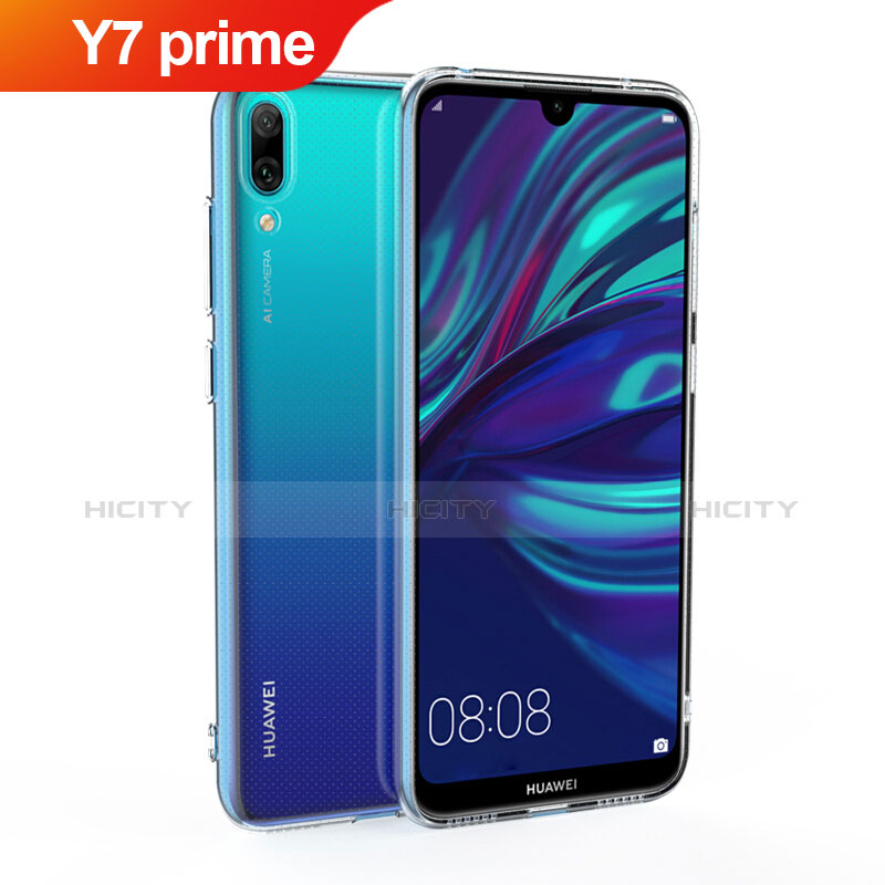 Funda Silicona Ultrafina Transparente para Huawei Y7 Prime (2019) Claro