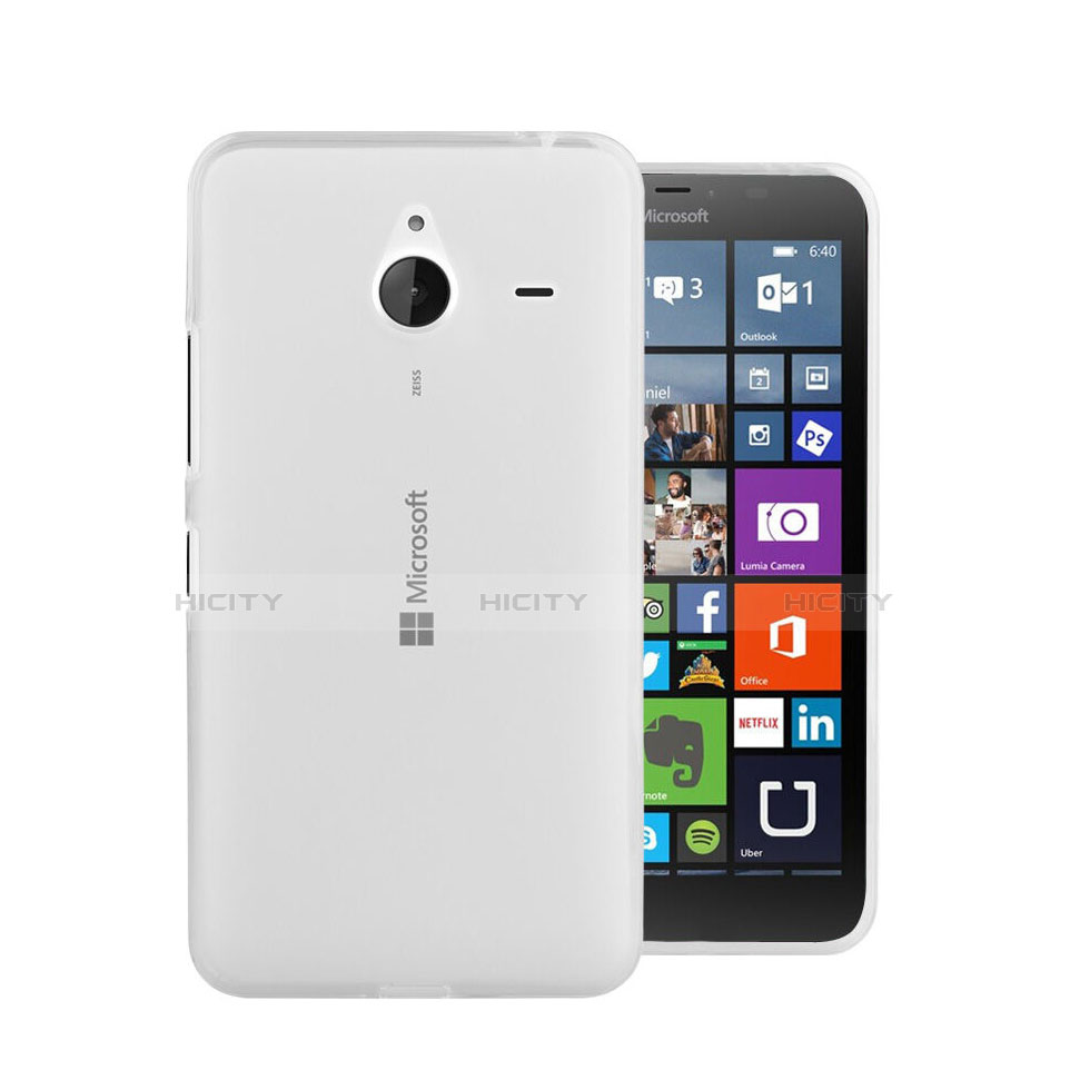 Funda Silicona Ultrafina Transparente para Microsoft Lumia 640 XL Lte Blanco