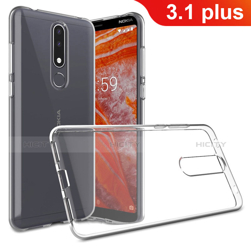 Funda Silicona Ultrafina Transparente para Nokia 3.1 Plus Claro