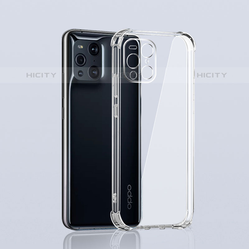 Funda Silicona Ultrafina Transparente para Oppo Find X3 Pro 5G Claro