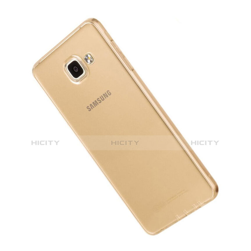 Funda Silicona Ultrafina Transparente para Samsung Galaxy A7 (2016) A7100 Oro