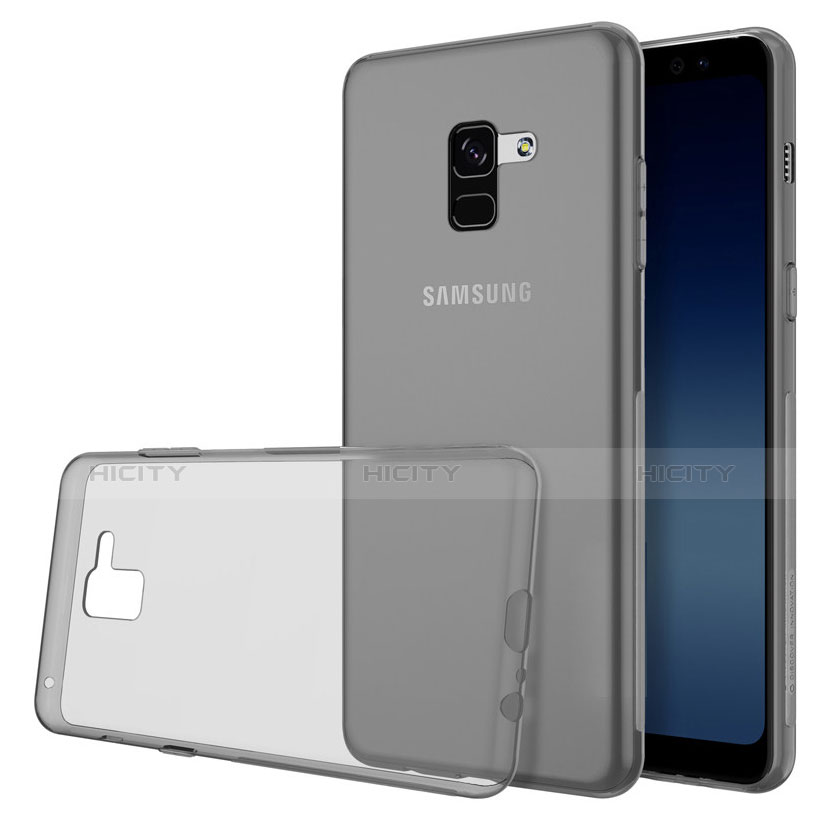 Funda Silicona Ultrafina Transparente para Samsung Galaxy A8 (2018) A530F Gris