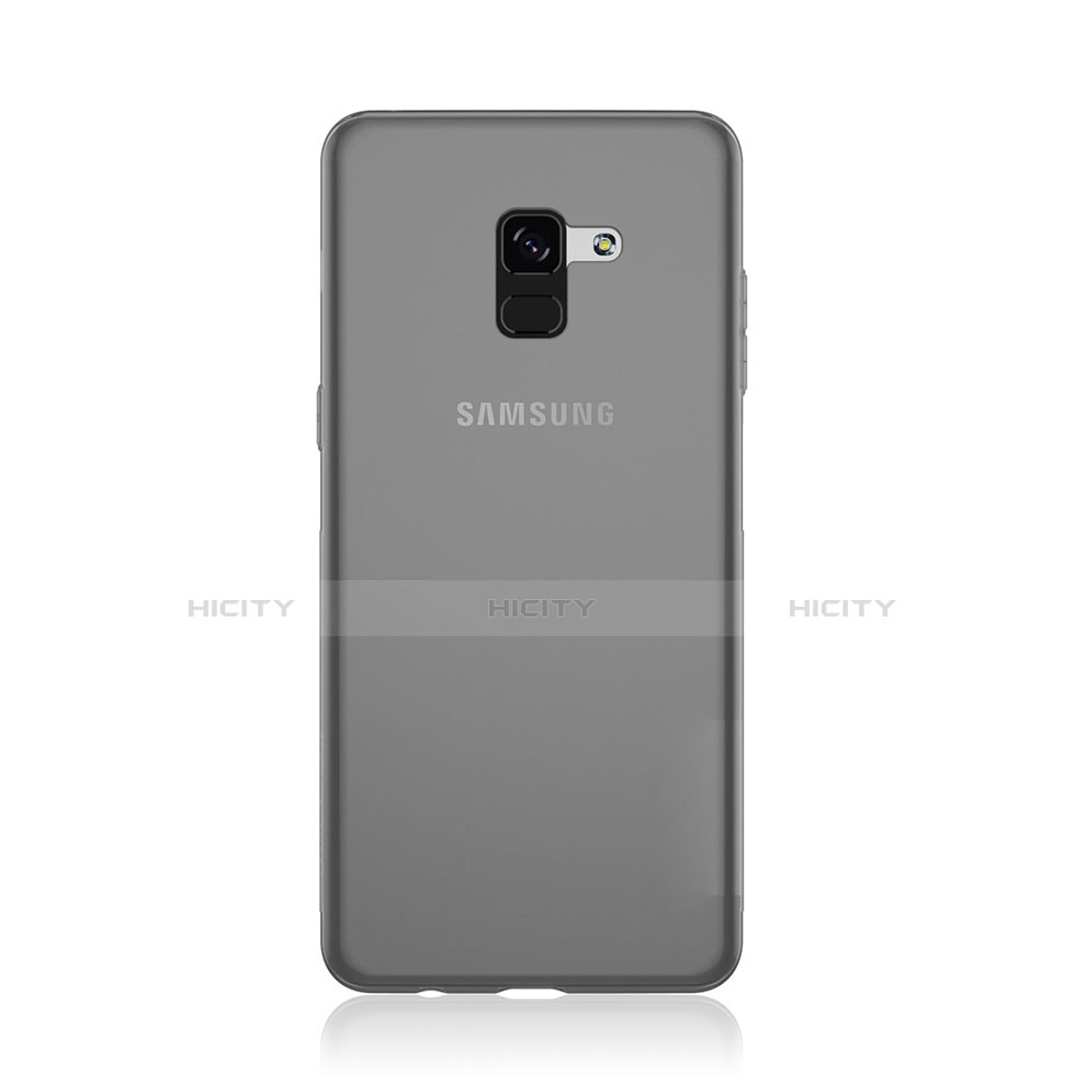Funda Silicona Ultrafina Transparente para Samsung Galaxy A8 (2018) Duos A530F Gris