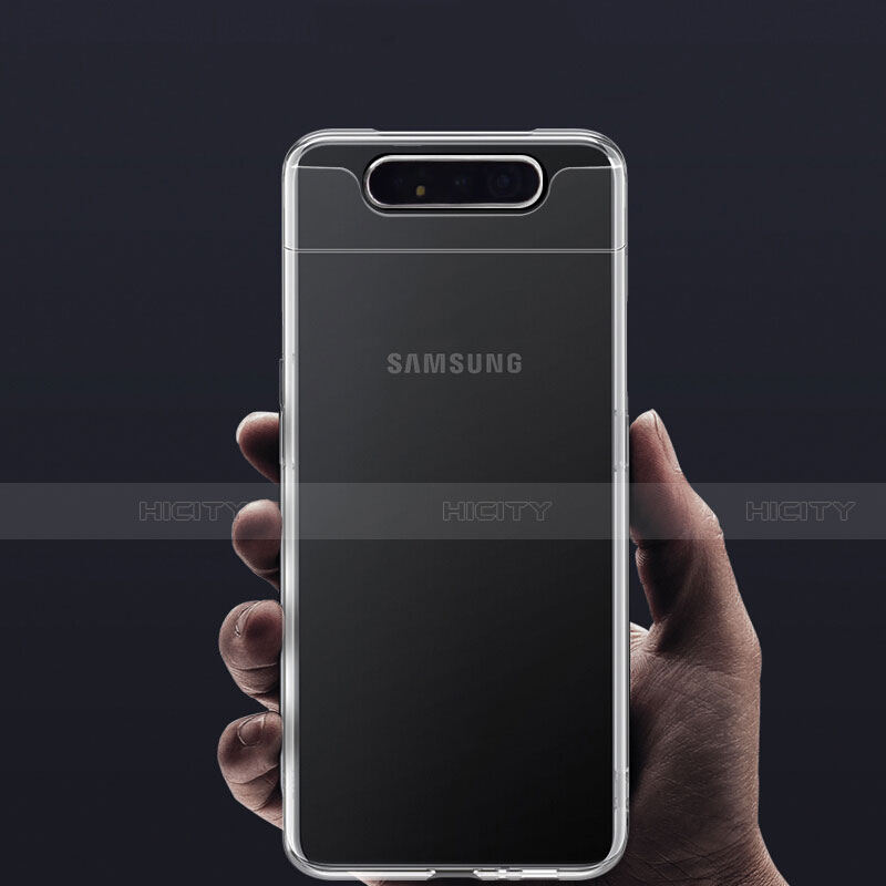 Funda Silicona Ultrafina Transparente para Samsung Galaxy A80 Claro