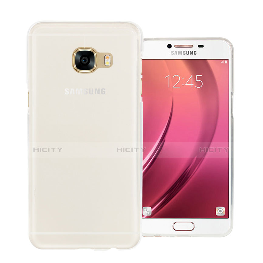 Funda Silicona Ultrafina Transparente para Samsung Galaxy C7 SM-C7000 Blanco