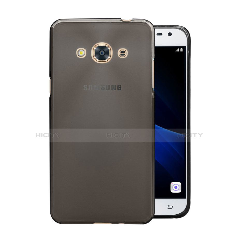 Funda Silicona Ultrafina Transparente para Samsung Galaxy J3 Pro (2016) J3110 Gris
