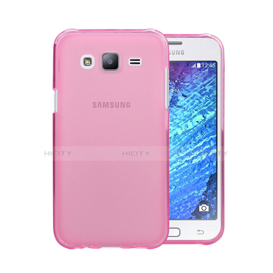 Funda Silicona Ultrafina Transparente para Samsung Galaxy J5 SM-J500F Rosa