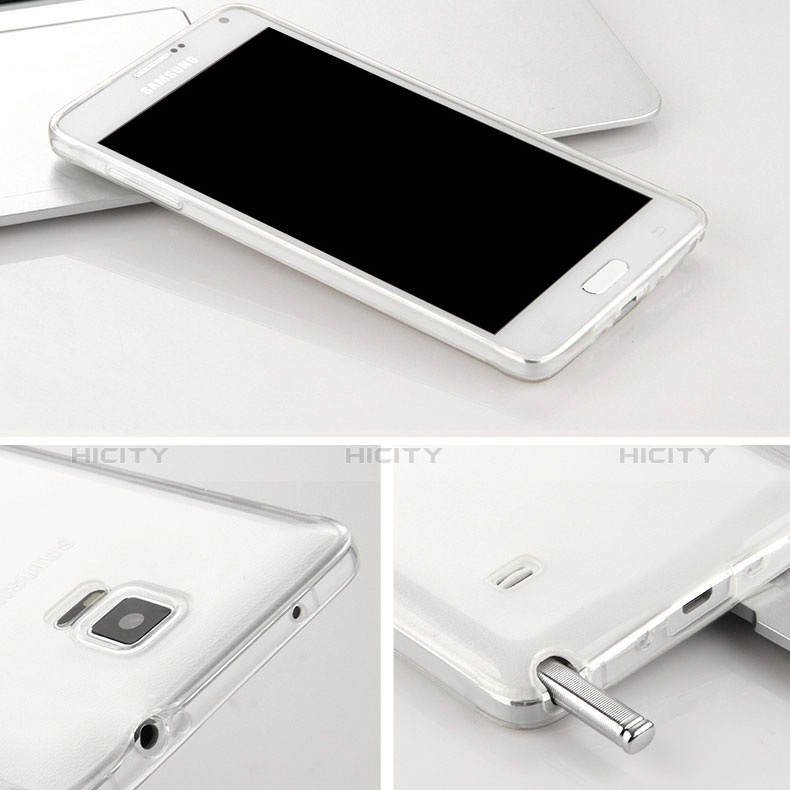 Funda Silicona Ultrafina Transparente para Samsung Galaxy Note 4 Duos N9100 Dual SIM Claro