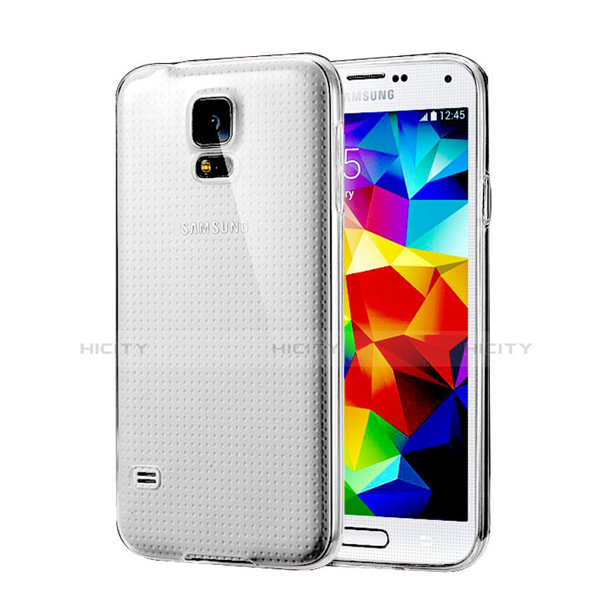 Funda Silicona Ultrafina Transparente para Samsung Galaxy S5 Duos Plus Claro