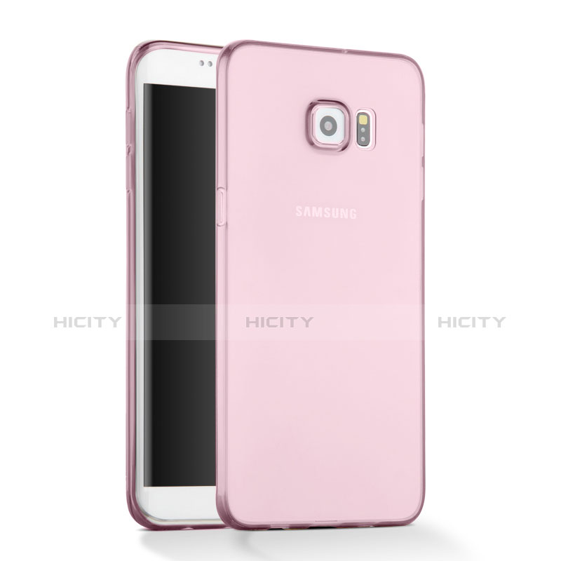 Funda Silicona Ultrafina Transparente para Samsung Galaxy S6 Edge SM-G925 Rosa