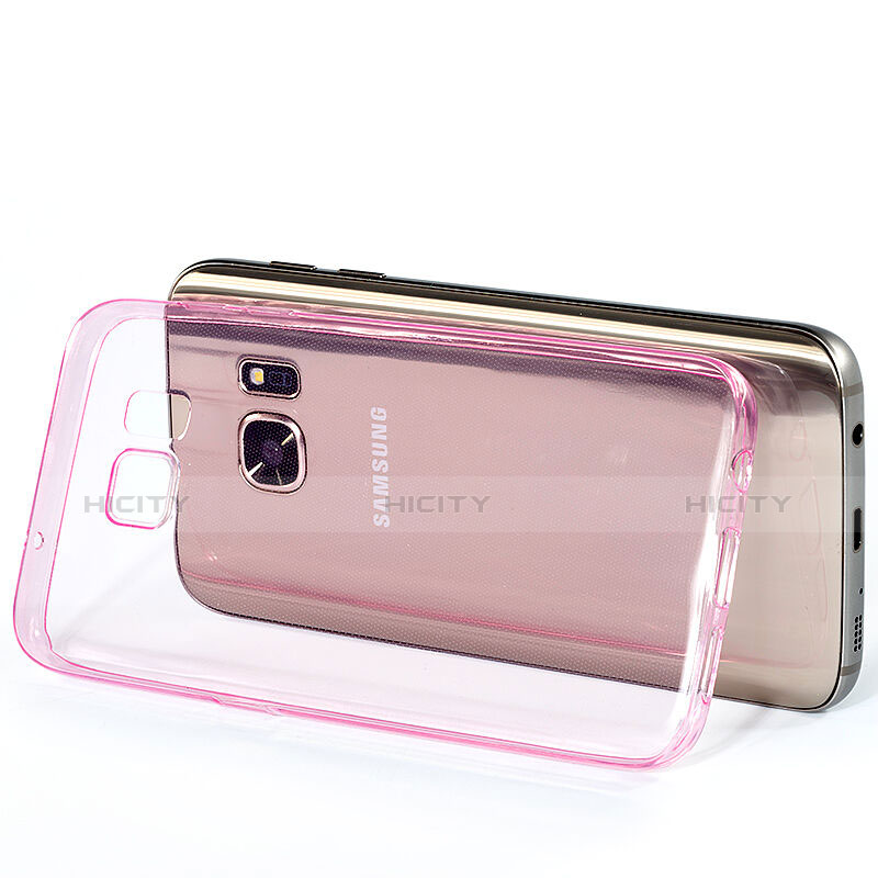 Funda Silicona Ultrafina Transparente para Samsung Galaxy S7 G930F G930FD Rosa