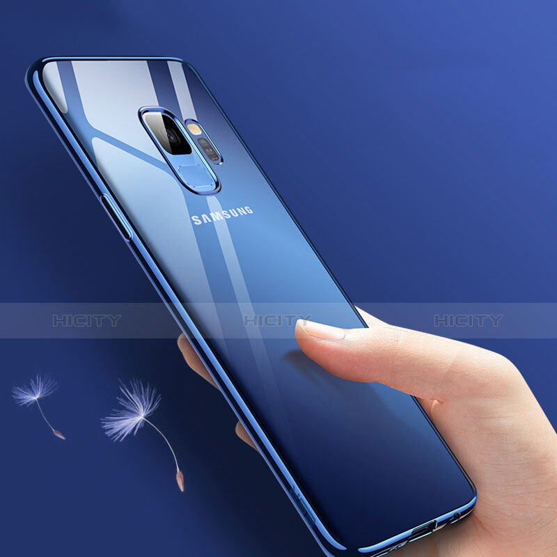 Funda Silicona Ultrafina Transparente para Samsung Galaxy S9 Azul