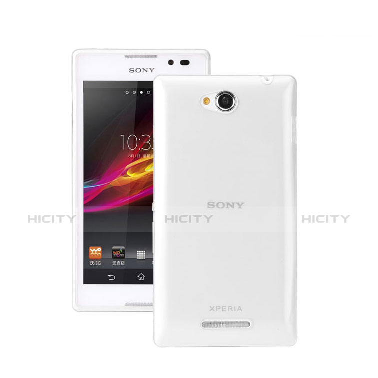 Funda Silicona Ultrafina Transparente para Sony Xperia C S39h Claro