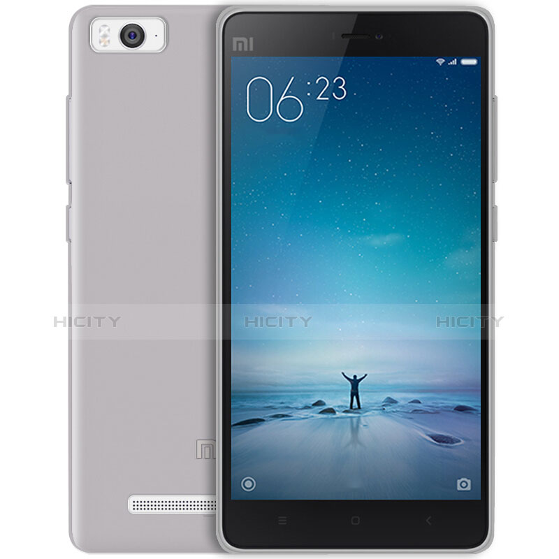 Funda Silicona Ultrafina Transparente para Xiaomi Mi 4C Gris