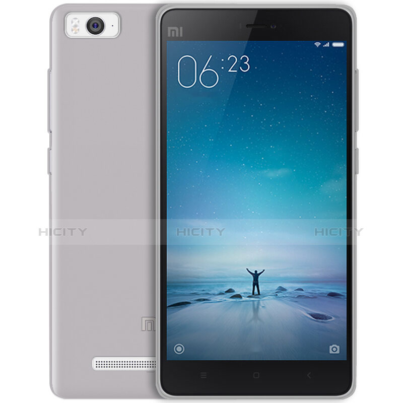 Funda Silicona Ultrafina Transparente para Xiaomi Mi 4i Gris