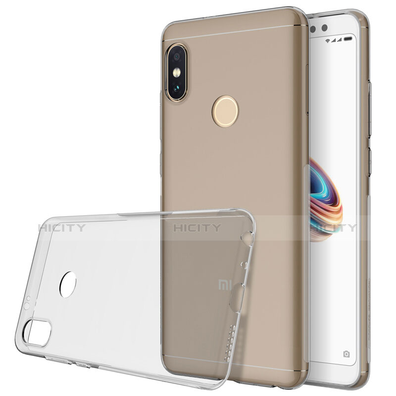 Funda Silicona Ultrafina Transparente para Xiaomi Redmi Note 5 Pro Gris