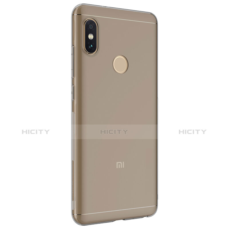 Funda Silicona Ultrafina Transparente para Xiaomi Redmi Note 5 Pro Gris