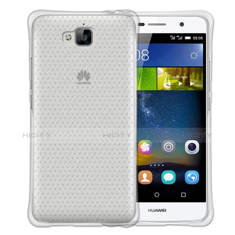 Funda Silicona Ultrafina Transparente Punto para Huawei Enjoy 5 Claro