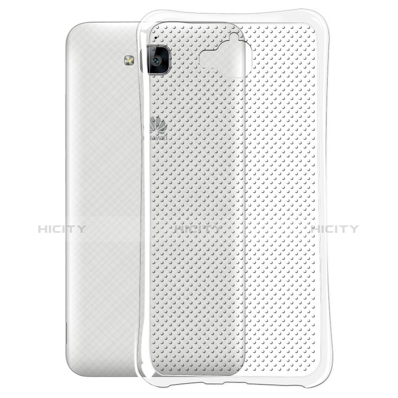 Funda Silicona Ultrafina Transparente Punto para Huawei Y6 Pro Claro