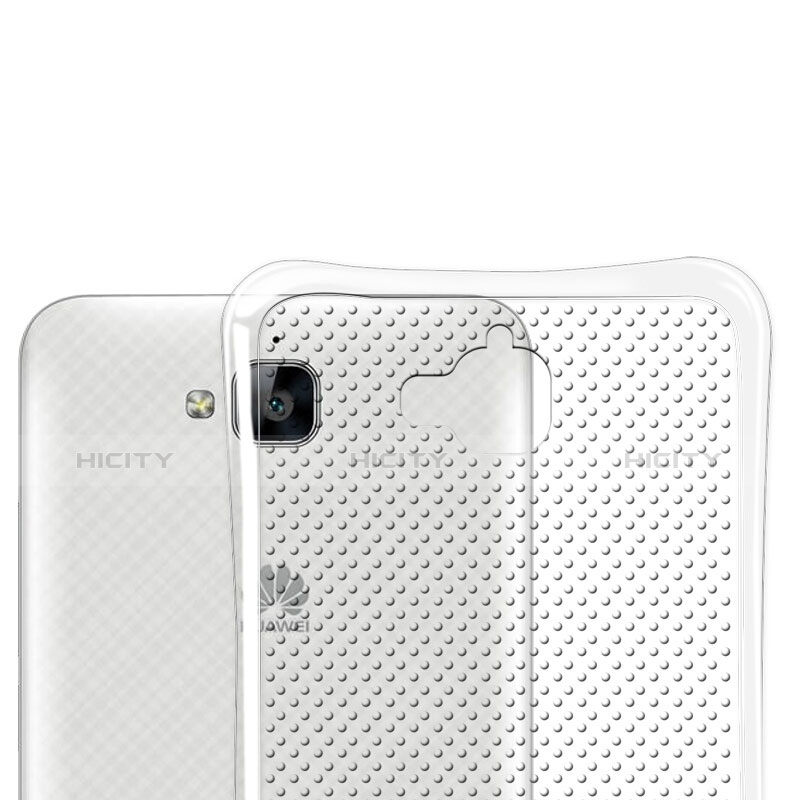 Funda Silicona Ultrafina Transparente Punto para Huawei Y6 Pro Claro