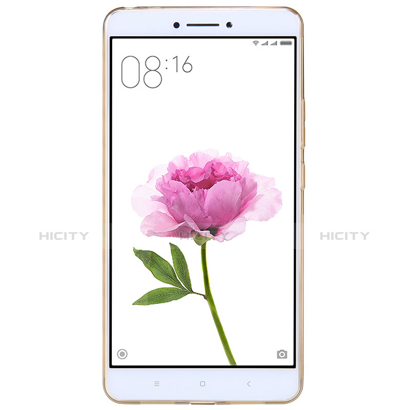 Funda Silicona Ultrafina Transparente Q02 para Xiaomi Mi Max Oro