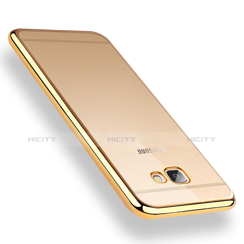 Funda Silicona Ultrafina Transparente R01 para Samsung Galaxy On7 (2016) G6100 Oro