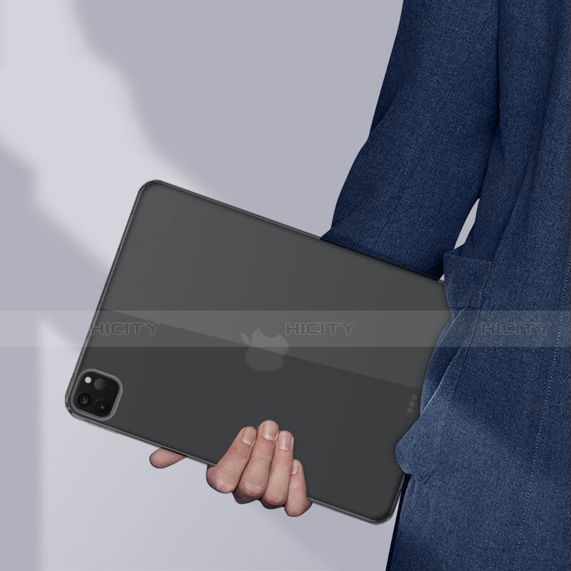 Funda Silicona Ultrafina Transparente T02 para Apple iPad Pro 12.9 (2020) Negro