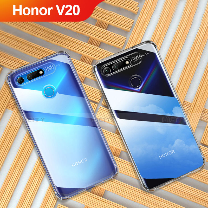 Funda Silicona Ultrafina Transparente T02 para Huawei Honor V20 Claro