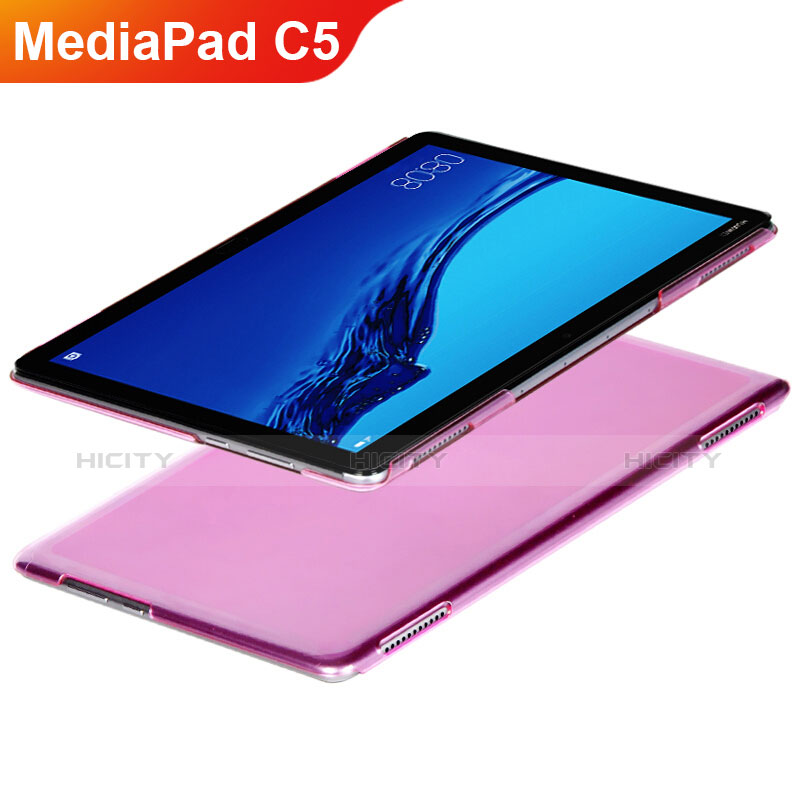 Funda Silicona Ultrafina Transparente T02 para Huawei MediaPad C5 10 10.1 BZT-W09 AL00 Rosa