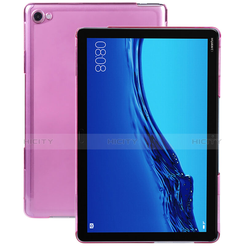 Funda Silicona Ultrafina Transparente T02 para Huawei MediaPad C5 10 10.1 BZT-W09 AL00 Rosa