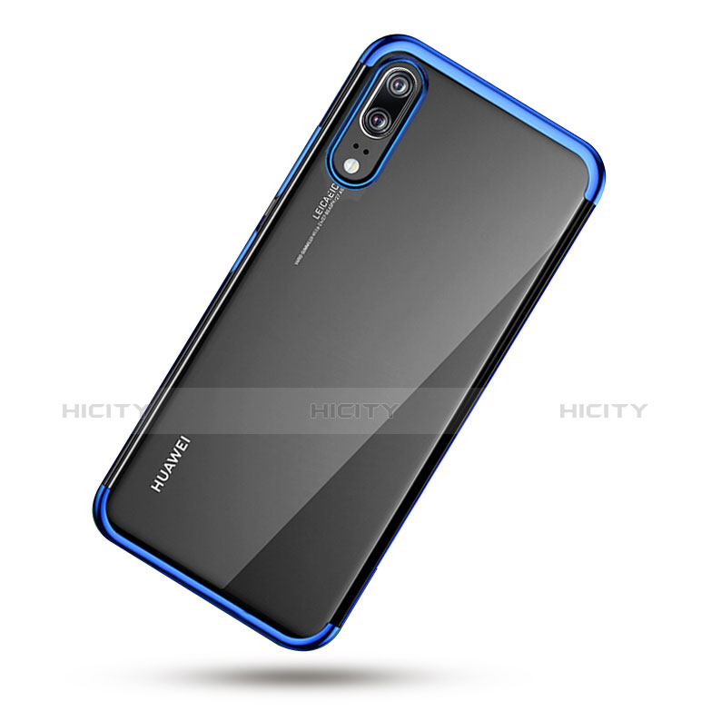 Funda Silicona Ultrafina Transparente T02 para Huawei P20 Azul