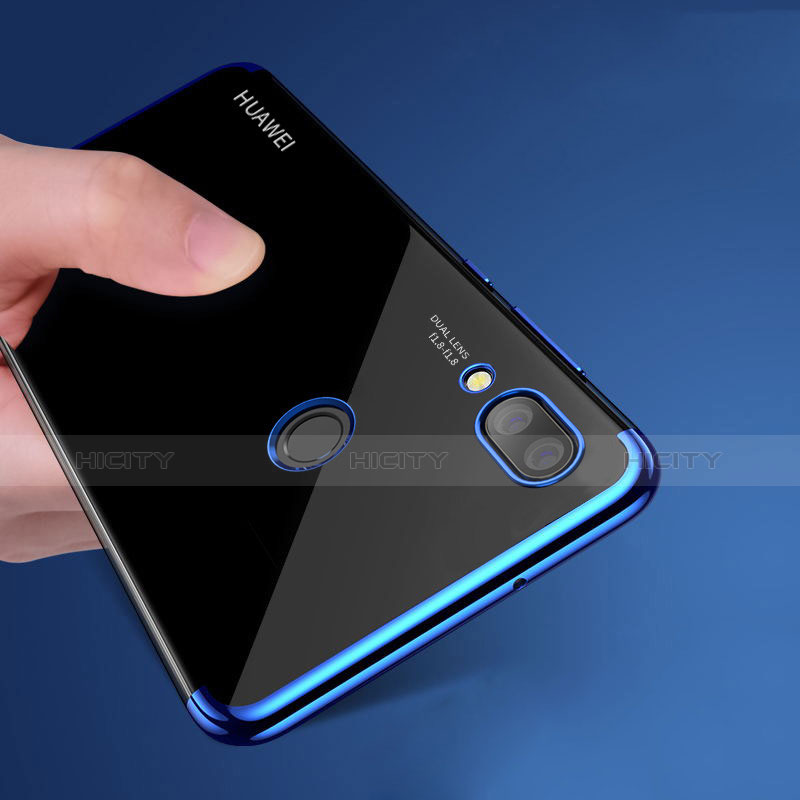 Funda Silicona Ultrafina Transparente T02 para Huawei P20 Lite Azul