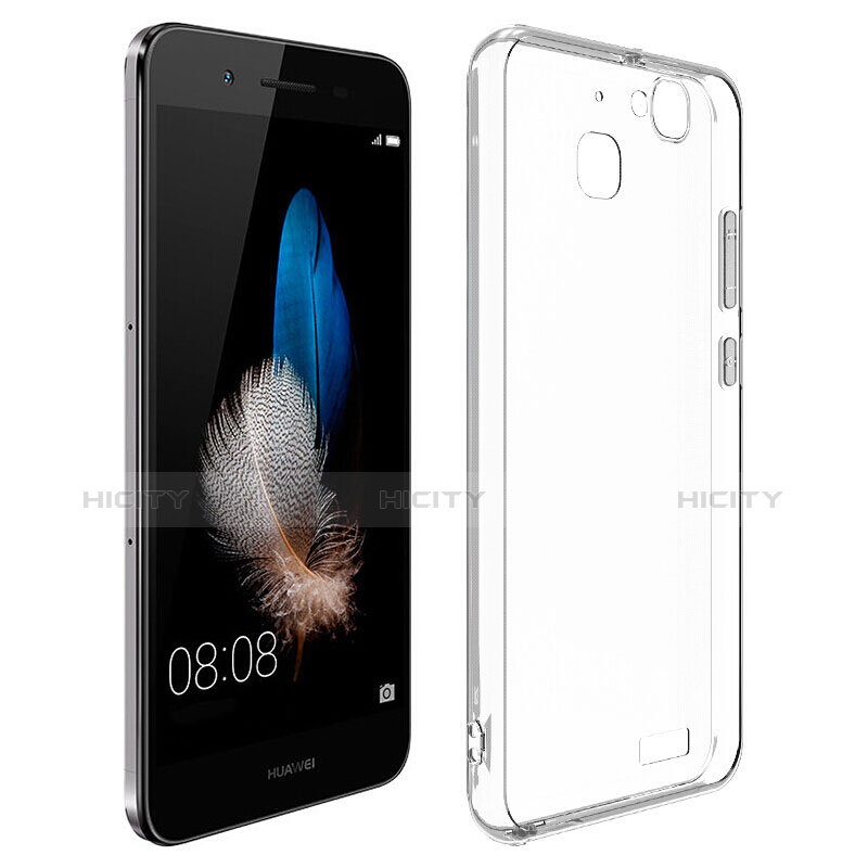 Funda Silicona Ultrafina Transparente T02 para Huawei P8 Lite Smart Gris