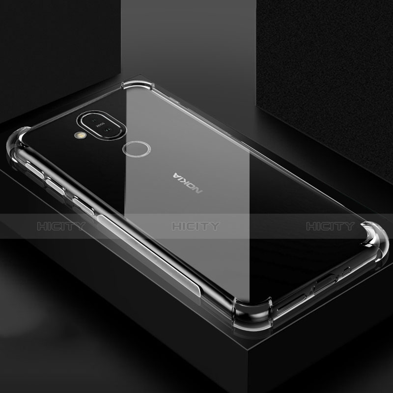 Funda Silicona Ultrafina Transparente T02 para Nokia 7.1 Plus Claro