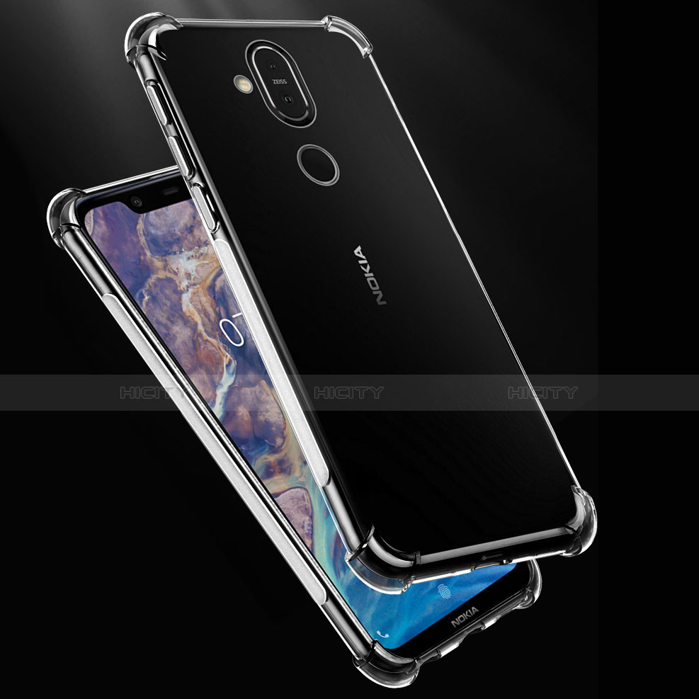 Funda Silicona Ultrafina Transparente T02 para Nokia 7.1 Plus Claro