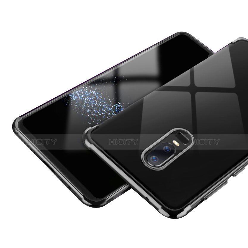 Funda Silicona Ultrafina Transparente T02 para OnePlus 6 Negro