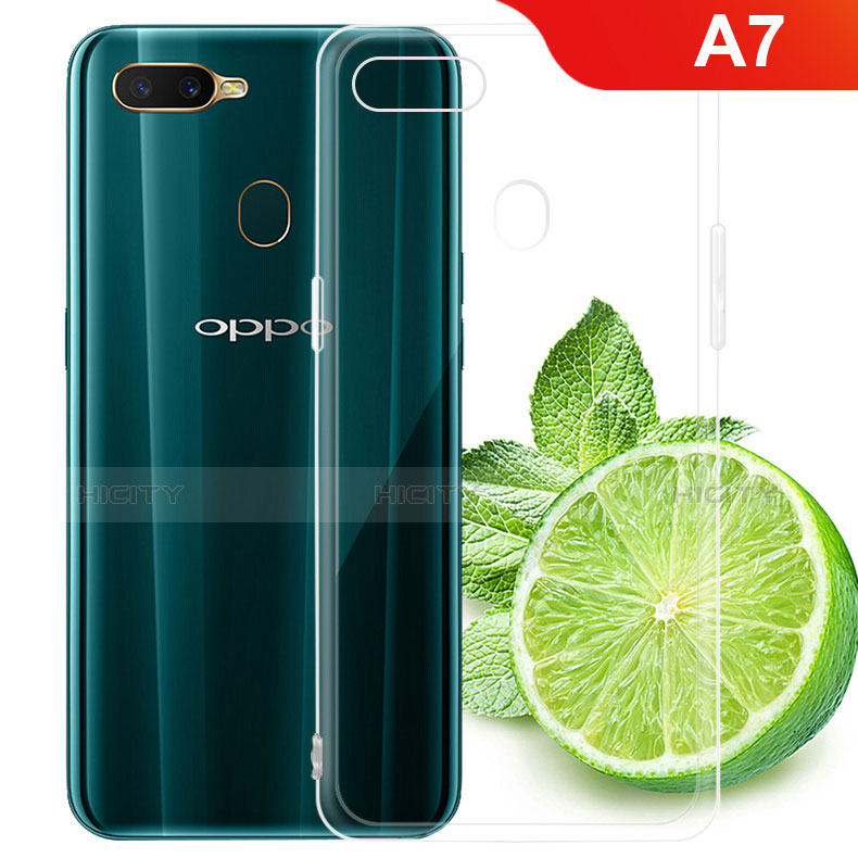 Funda Silicona Ultrafina Transparente T02 para Oppo A7 Claro