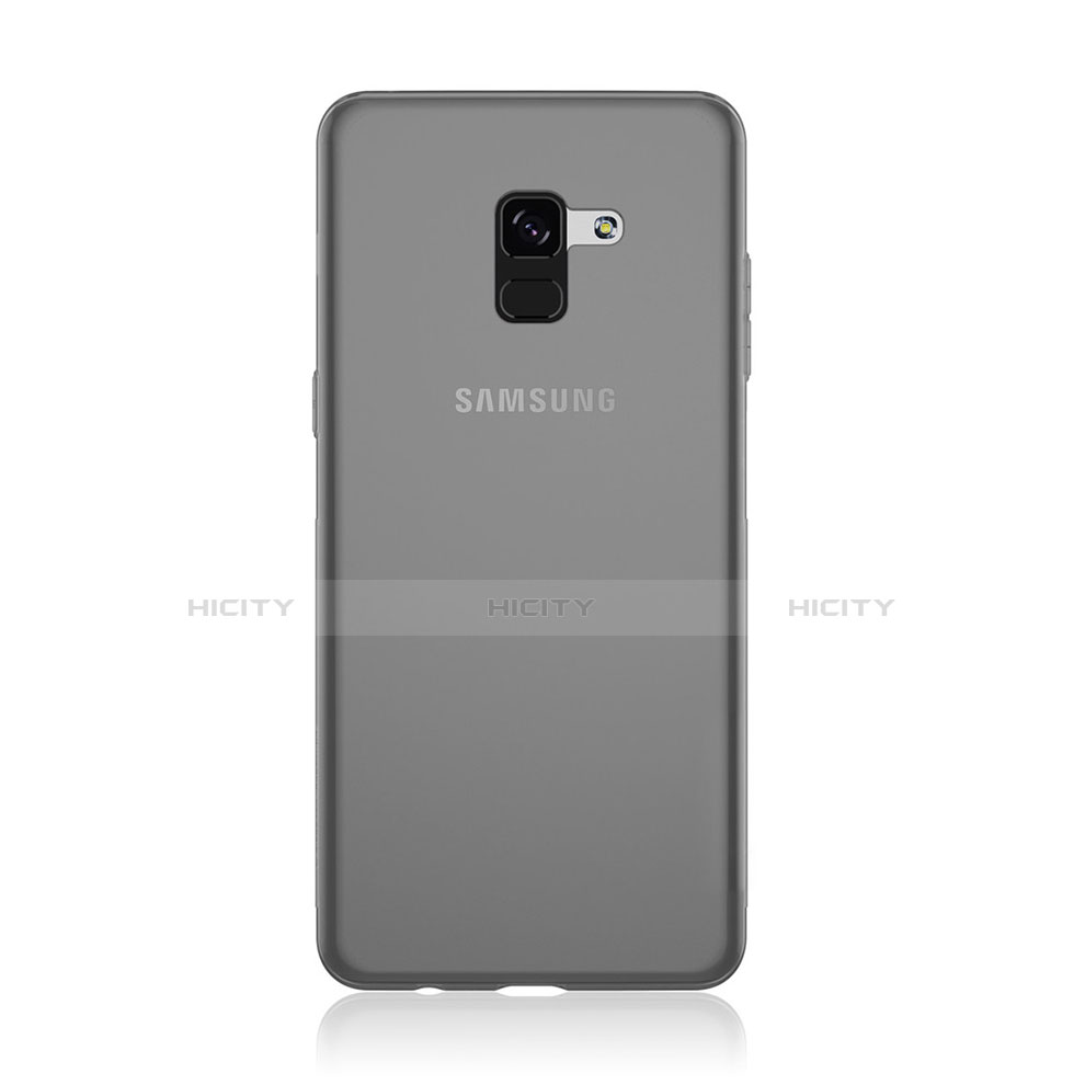 Funda Silicona Ultrafina Transparente T02 para Samsung Galaxy A8+ A8 Plus (2018) A730F Gris