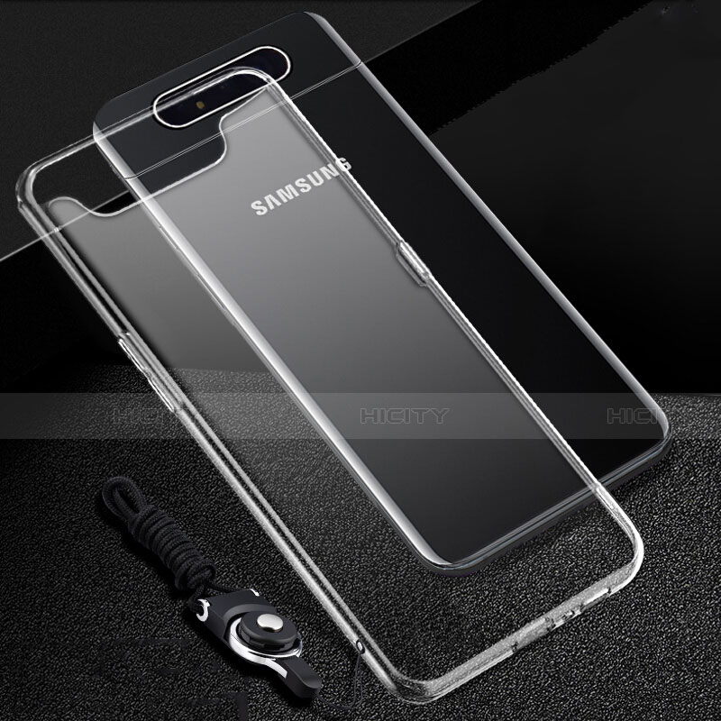 Funda Silicona Ultrafina Transparente T02 para Samsung Galaxy A80 Claro