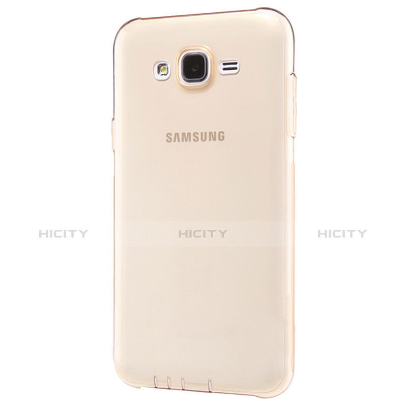 Funda Silicona Ultrafina Transparente T02 para Samsung Galaxy J5 SM-J500F Oro