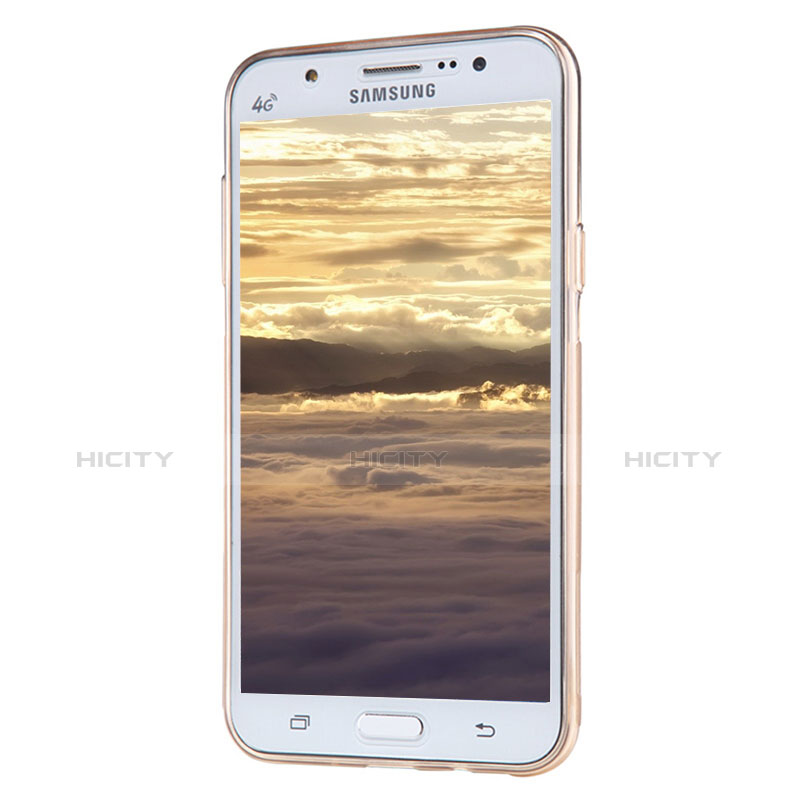 Funda Silicona Ultrafina Transparente T02 para Samsung Galaxy J5 SM-J500F Oro