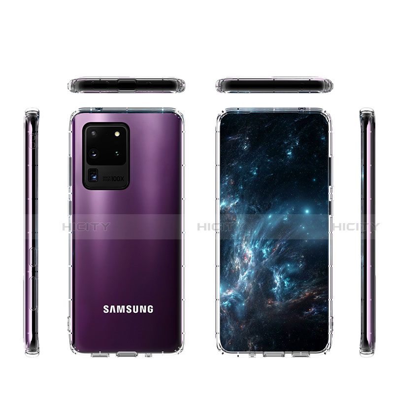Funda Silicona Ultrafina Transparente T02 para Samsung Galaxy S20 Ultra 5G Claro