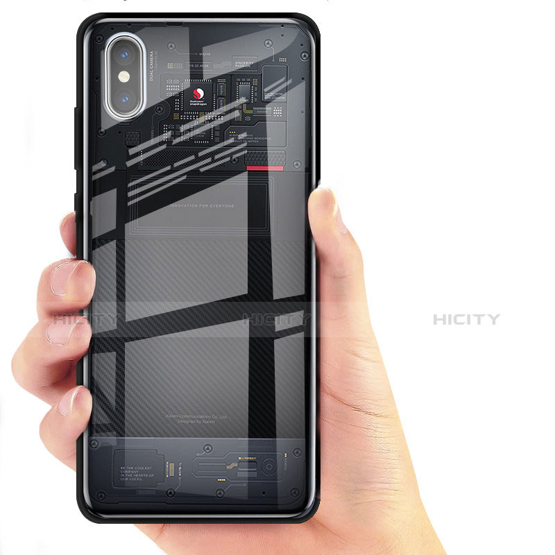 Funda Silicona Ultrafina Transparente T02 para Xiaomi Mi 8 Pro Global Version Negro