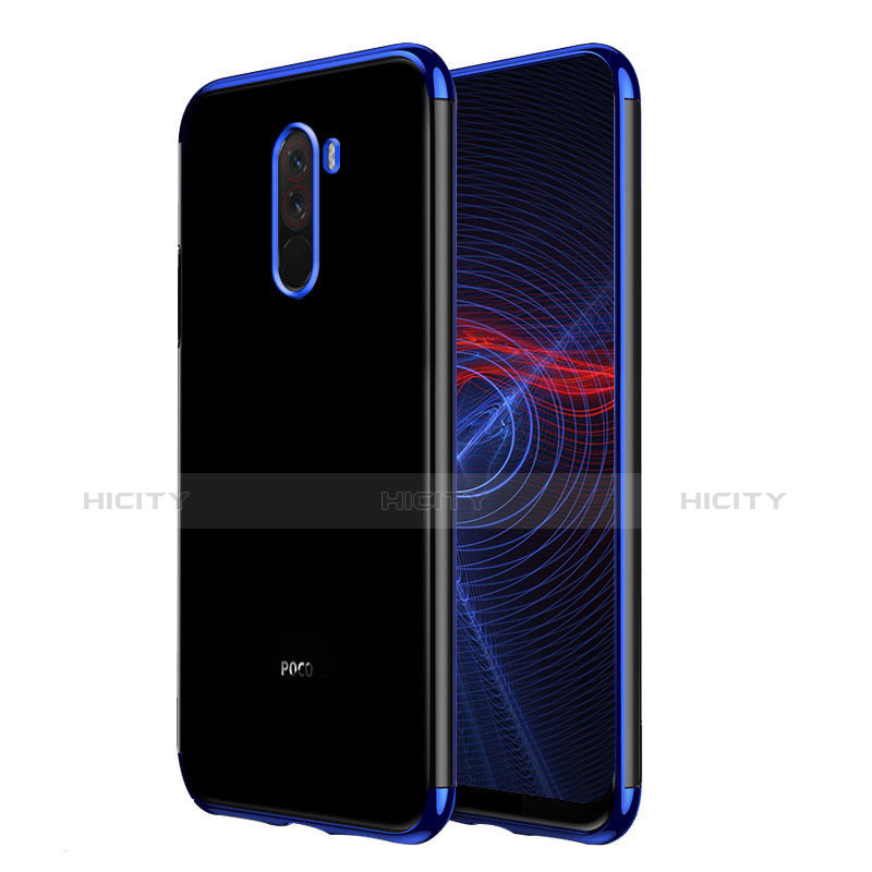 Funda Silicona Ultrafina Transparente T02 para Xiaomi Pocophone F1 Azul