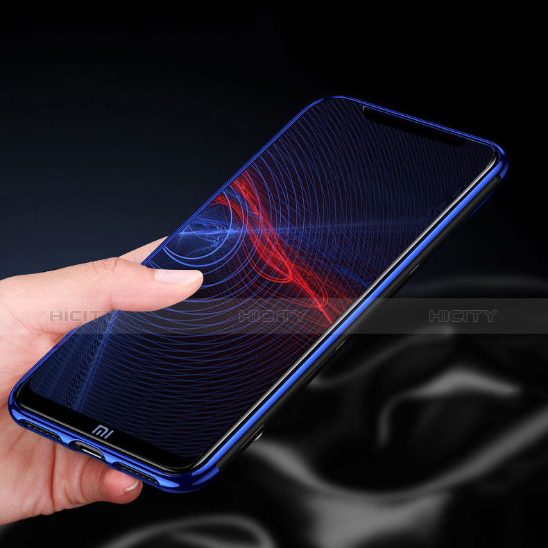 Funda Silicona Ultrafina Transparente T02 para Xiaomi Pocophone F1 Azul