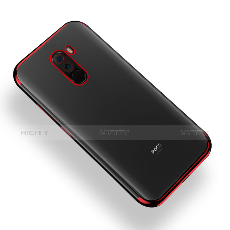 Funda Silicona Ultrafina Transparente T02 para Xiaomi Pocophone F1 Rojo