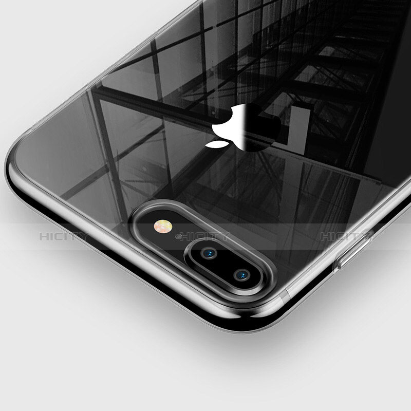 Funda Silicona Ultrafina Transparente T03 para Apple iPhone 8 Plus Negro