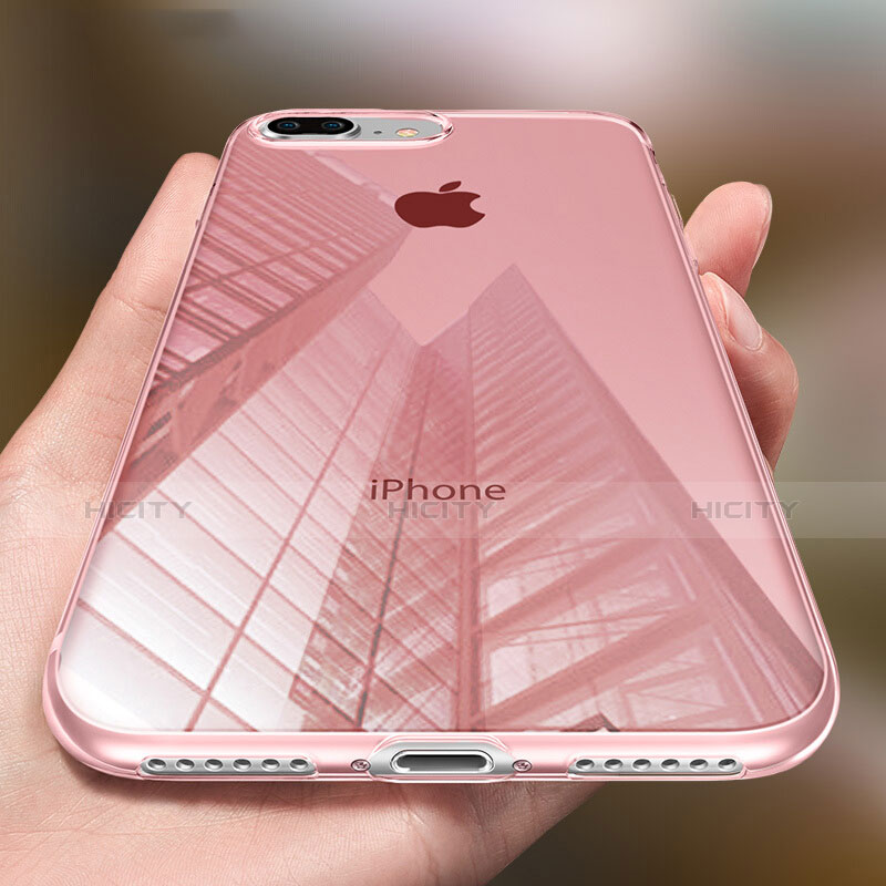 Funda Silicona Ultrafina Transparente T03 para Apple iPhone 8 Plus Rosa